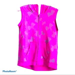 Sporty Pink UNDER‎ ARMOUR pink vest hoodie youth M